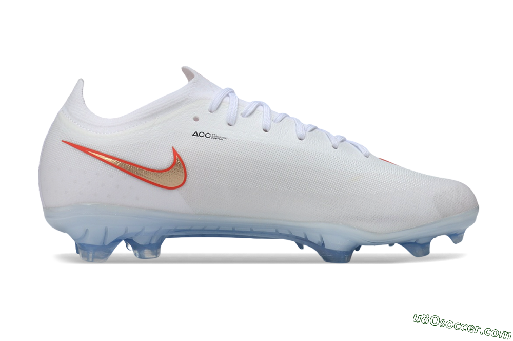 Nike Air Zoom Mercurial Vapor 17 Elite FG Firm Ground Soccer Cleats - White/Metallic Copper/Bright Crimson 5