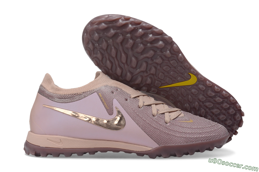 Nike Phantom GX 2 Elite TF Artificial Turf Soccer Shoes - Pink/Dusty Rose/Metallic Bronze 1