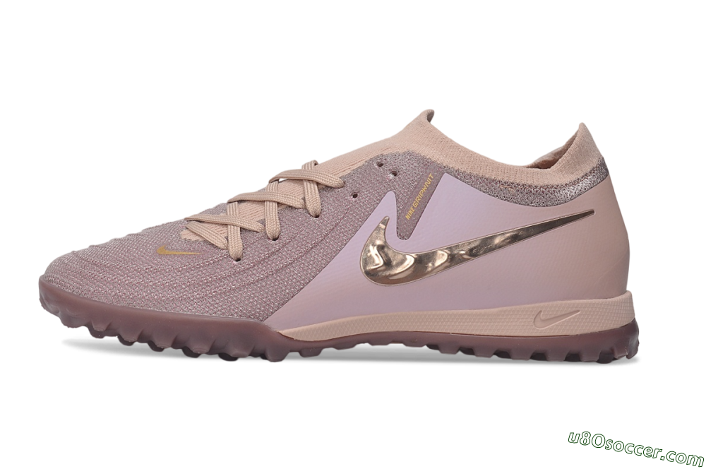 Nike Phantom GX 2 Elite TF Artificial Turf Soccer Shoes - Pink/Dusty Rose/Metallic Bronze 2