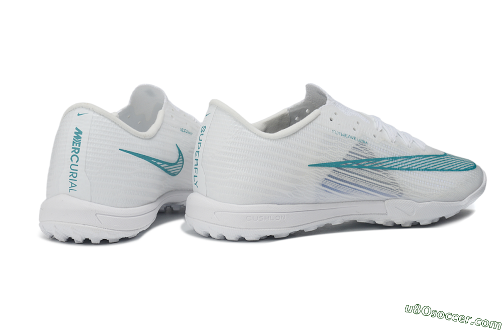 Nike Air Zoom Mercurial Superfly 11 Elite TF Artificial Turf Soccer Shoes - White/White/Teal 6