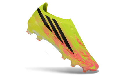 Adidas F50 Hyperfast Elite Laceless FG Firm Ground Soccer Cleats - Yellow/Solar Yellow/Lucid Pink