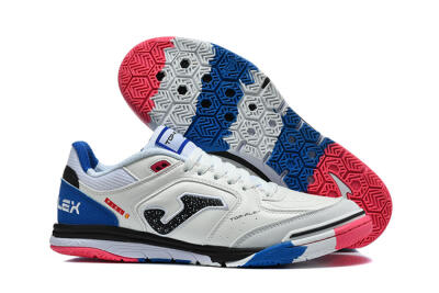 Joma Top Flex IC Indoor & Futsal Soccer Shoes - White/Royal Blue/Shocking Pink