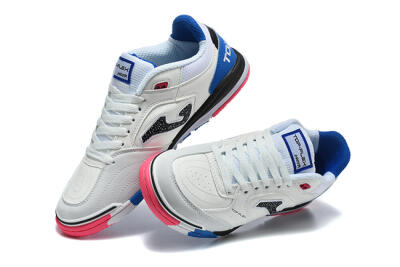 Joma Top Flex IC Indoor & Futsal Soccer Shoes - White/Royal Blue/Shocking Pink