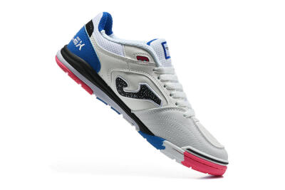 Joma Top Flex IC Indoor & Futsal Soccer Shoes - White/Royal Blue/Shocking Pink