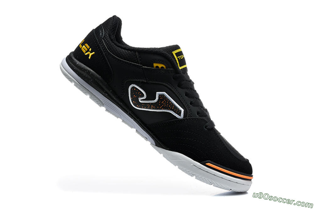 Joma Top Flex IC Indoor & Futsal Soccer Shoes - Black/Core Black/Bright Orange 7