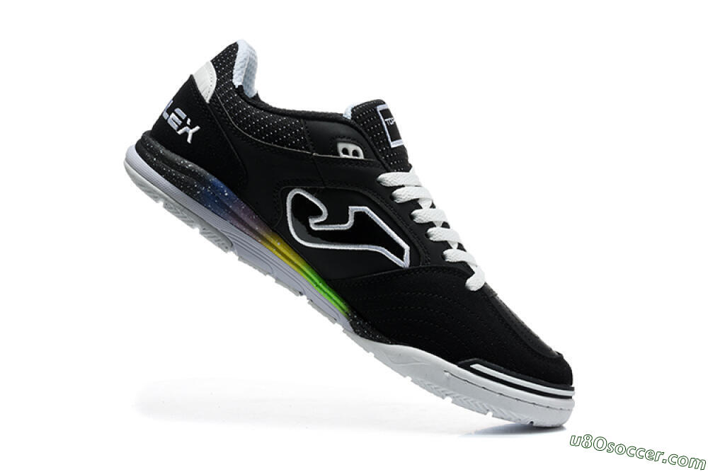 Joma Top Flex IC Indoor & Futsal Soccer Shoes - Black/Black/Multicolor 7