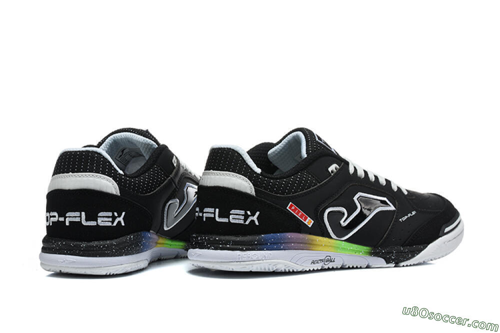 Joma Top Flex IC Indoor & Futsal Soccer Shoes - Black/Black/Multicolor 9