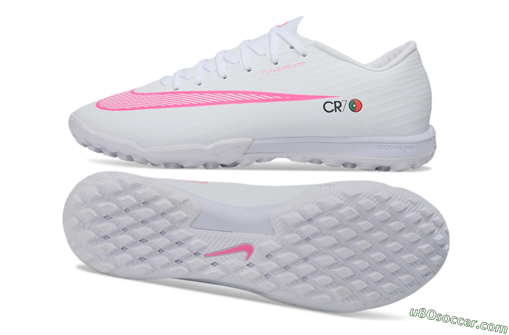 Nike Air Zoom Mercurial Vapor 16 Elite TF Artificial Turf Soccer Shoes - White/White/Pink Blast 0
