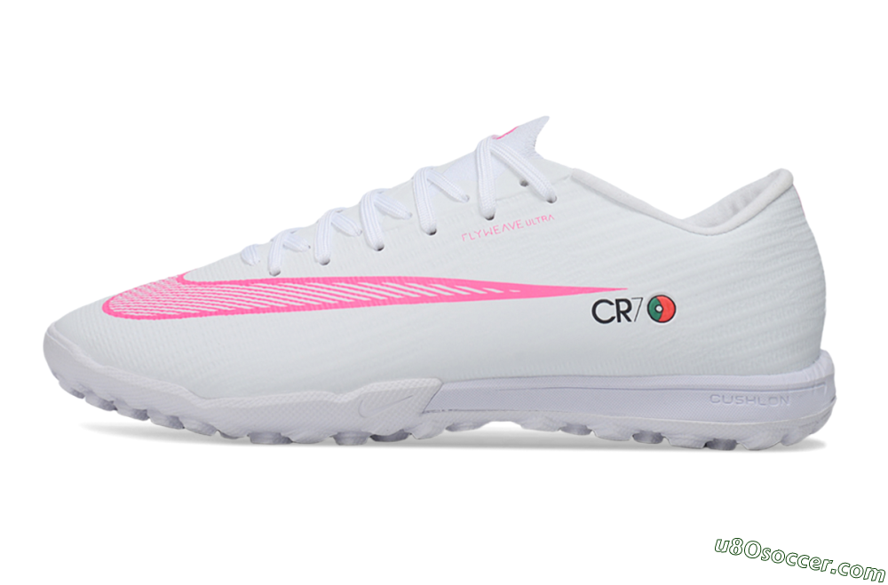 Nike Air Zoom Mercurial Vapor 16 Elite TF Artificial Turf Soccer Shoes - White/White/Pink Blast 2