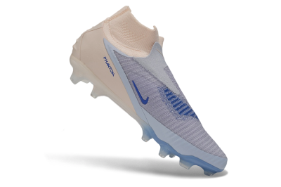 Nike Phantom 6 Elite High FG Firm Ground Soccer Cleats - Blue/Barely Grape/Peach Cream