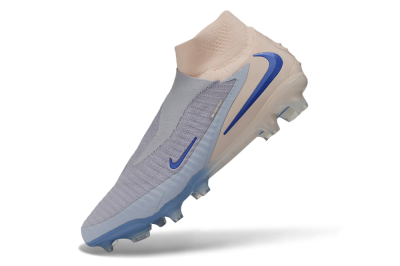 Nike Phantom 6 Elite High FG Firm Ground Soccer Cleats - Blue/Barely Grape/Peach Cream