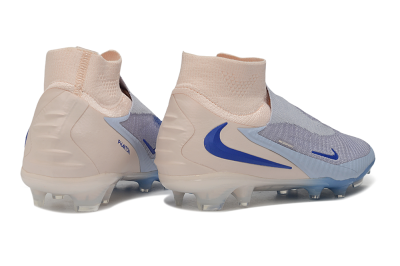 Nike Phantom 6 Elite High FG Firm Ground Soccer Cleats - Blue/Barely Grape/Peach Cream