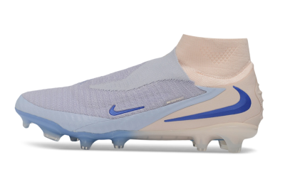 Nike Phantom 6 Elite High FG Firm Ground Soccer Cleats - Blue/Barely Grape/Peach Cream