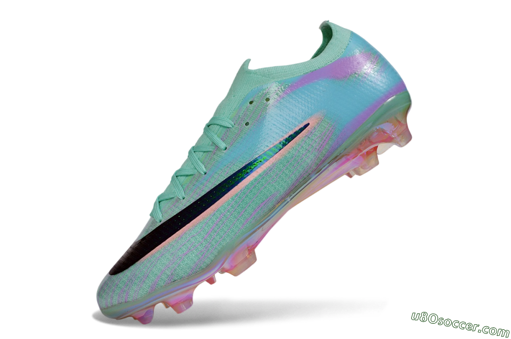 Nike Air Zoom Mercurial Vapor 17 Elite FG Firm Ground Soccer Cleats - Green/Mint Foam/Iridescent Pink 5