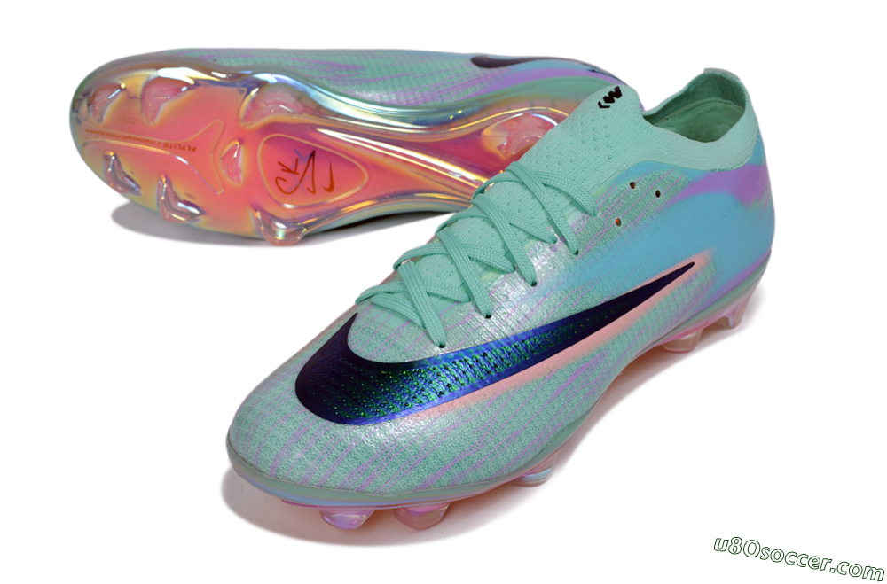 Nike Air Zoom Mercurial Vapor 17 Elite FG Firm Ground Soccer Cleats - Green/Mint Foam/Iridescent Pink 3