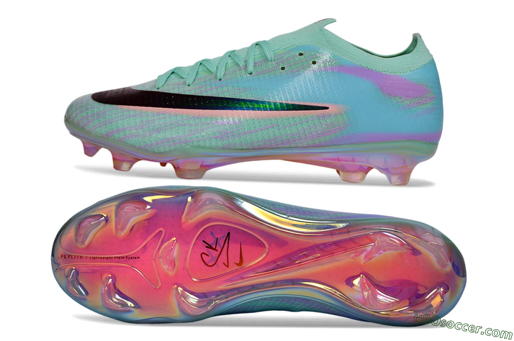 Nike Air Zoom Mercurial Vapor 17 Elite FG Firm Ground Soccer Cleats - Green/Mint Foam/Iridescent Pink 0