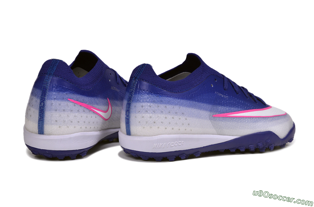 Nike Air Zoom Mercurial Vapor 17 Elite TF Artificial Turf Soccer Shoes - Blue/Deep Royal Blue/Hyper Pink 6