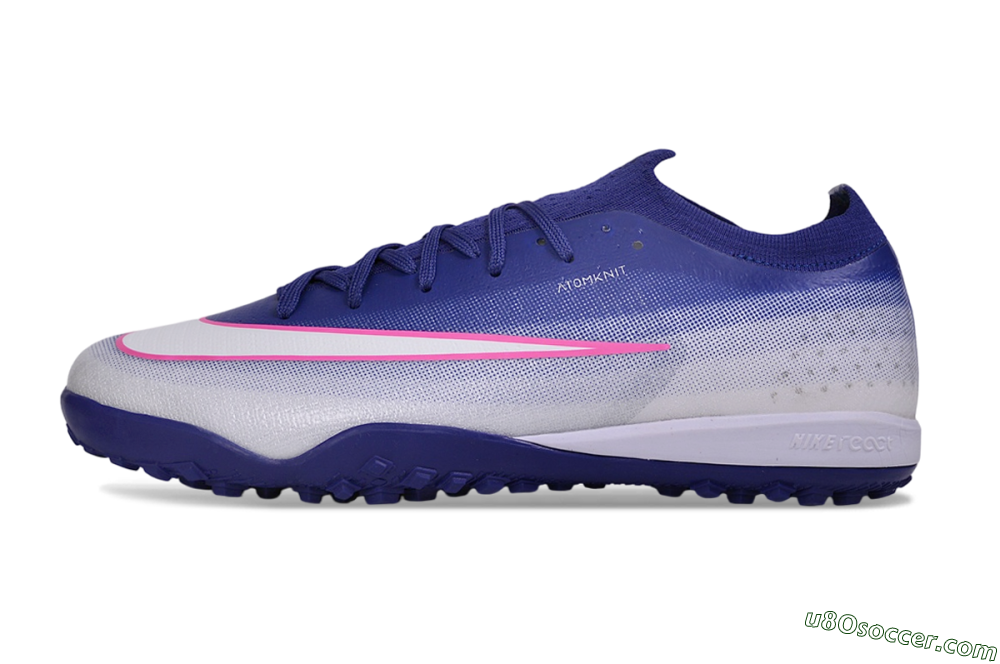 Nike Air Zoom Mercurial Vapor 17 Elite TF Artificial Turf Soccer Shoes - Blue/Deep Royal Blue/Hyper Pink 2