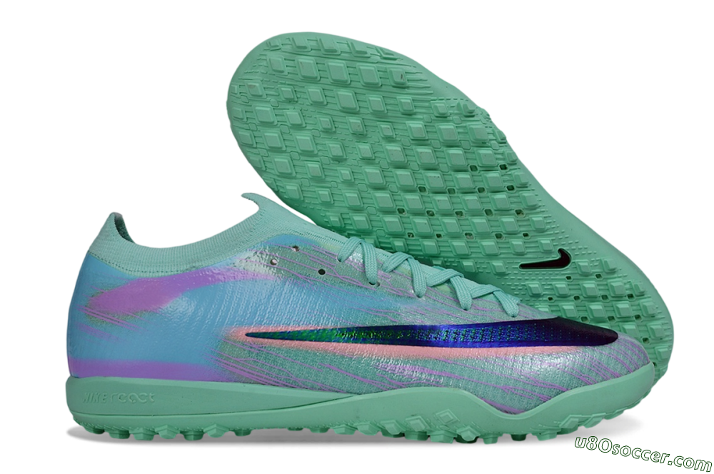Nike Air Zoom Mercurial Vapor 17 Elite TF Artificial Turf Soccer Shoes - Green/Mint Foam/Psychic Purple 1