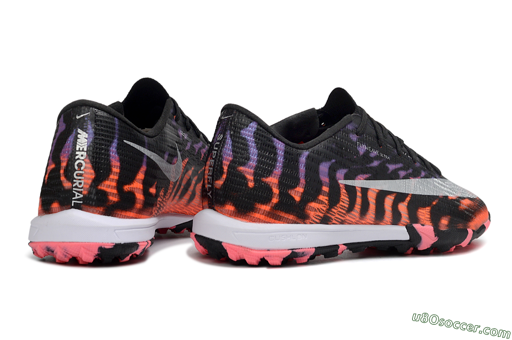 Nike Air Zoom Mercurial Superfly 11 Elite TF Artificial Turf Soccer Shoes - Black/Black/Total Orange/Pink Blast 6