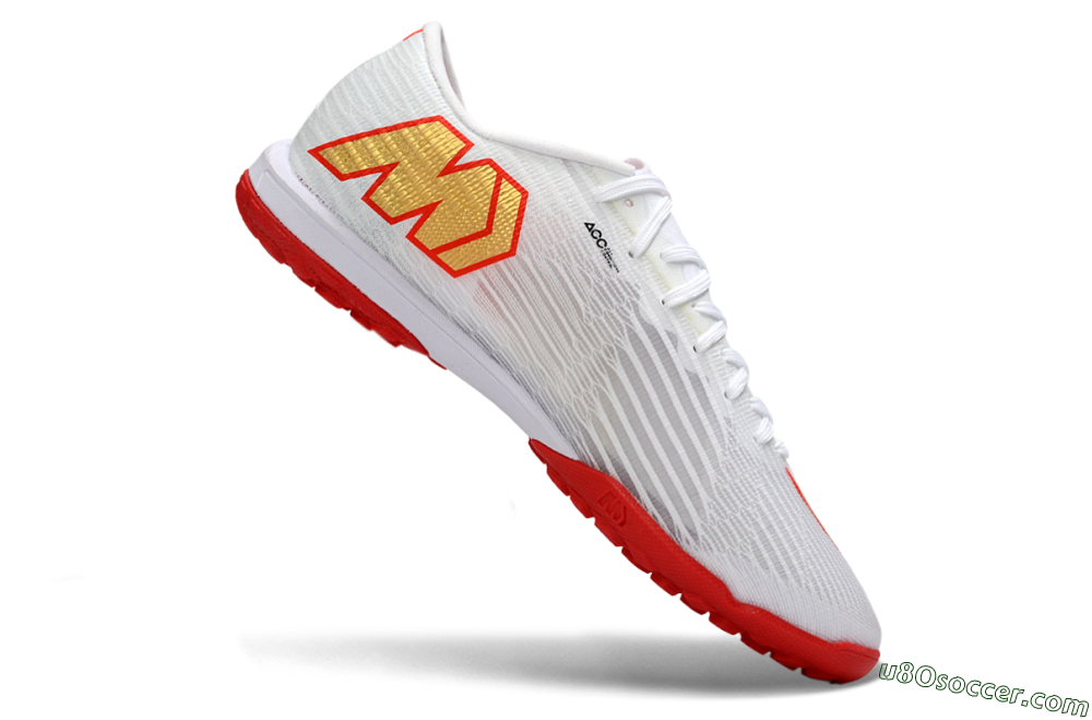 Nike Air Zoom Mercurial Superfly 11 Elite TF Artificial Turf Soccer Shoes - White/Metallic Gold/Bright Crimson 4
