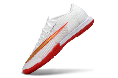 Nike Air Zoom Mercurial Superfly 11 Elite TF Artificial Turf Soccer Shoes - White/Metallic Gold/Bright Crimson