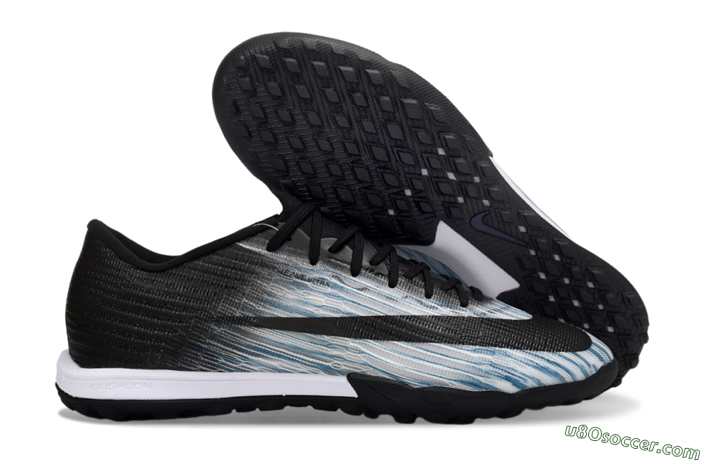 Nike Air Zoom Mercurial Superfly 11 Elite TF Artificial Turf Soccer Shoes - Black/Black/White/Light Blue 1