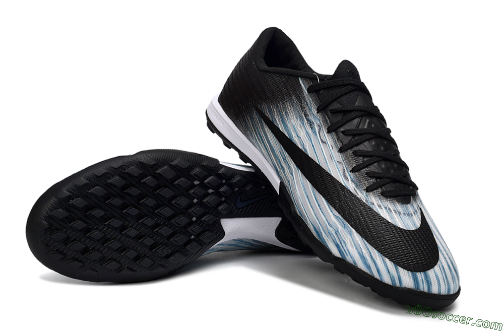 Nike Air Zoom Mercurial Superfly 11 Elite TF Artificial Turf Soccer Shoes - Black/Black/White/Light Blue 3