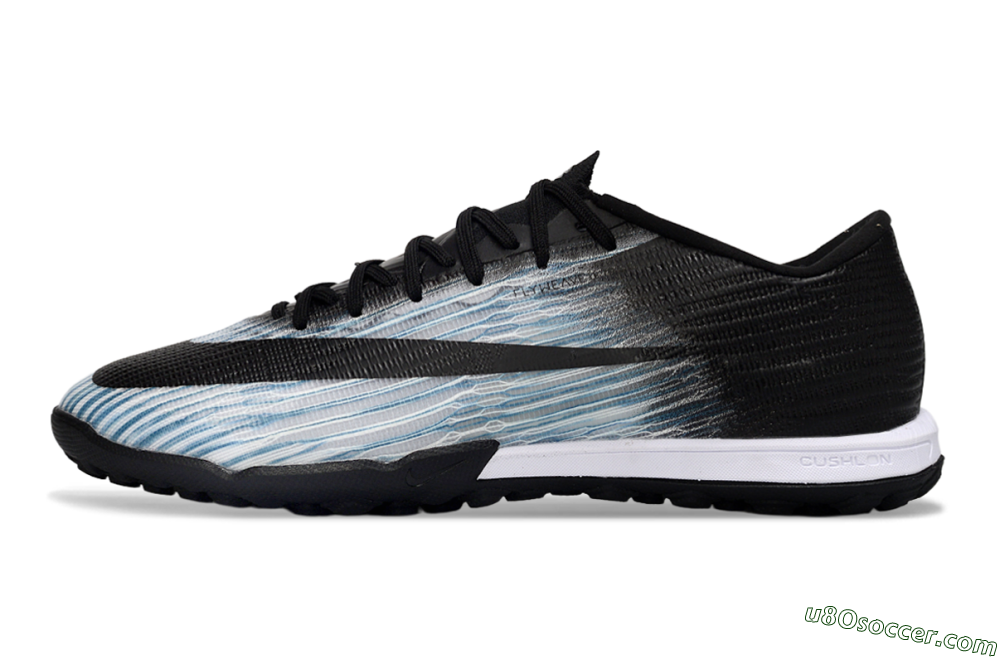 Nike Air Zoom Mercurial Superfly 11 Elite TF Artificial Turf Soccer Shoes - Black/Black/White/Light Blue 2