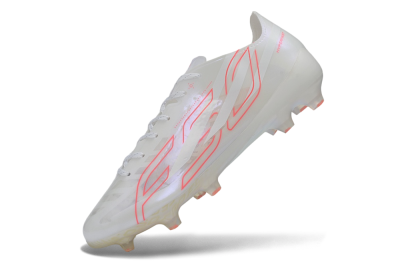 Adidas F50 Hyperfast Evo FG Firm Ground Soccer Cleats - White/Ivory Pearl/Solar Pink