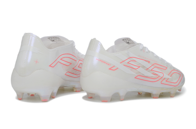 Adidas F50 Hyperfast Evo FG Firm Ground Soccer Cleats - White/Ivory Pearl/Solar Pink