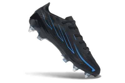 Adidas F50 Hyperfast Elite SG Soft Ground Soccer Cleats - Black/Core Black/Lucid Blue