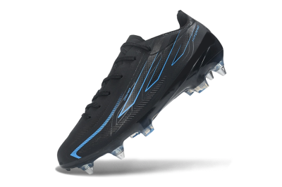 Adidas F50 Hyperfast Elite SG Soft Ground Soccer Cleats - Black/Core Black/Lucid Blue