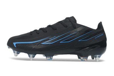 Adidas F50 Hyperfast Elite SG Soft Ground Soccer Cleats - Black/Core Black/Lucid Blue