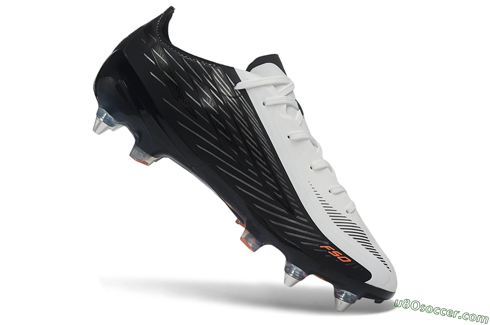 Adidas F50 Hyperfast Elite SG Soft Ground Soccer Cleats - White/Core Black/Solar Red 4