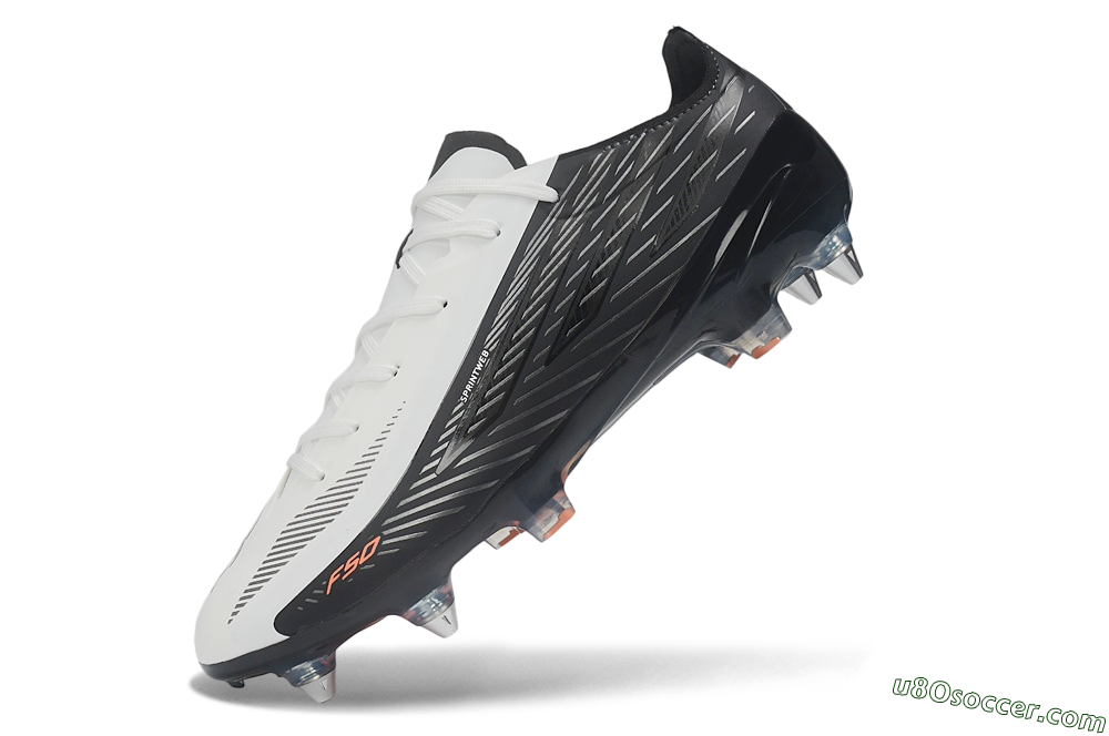 Adidas F50 Hyperfast Elite SG Soft Ground Soccer Cleats - White/Core Black/Solar Red 5