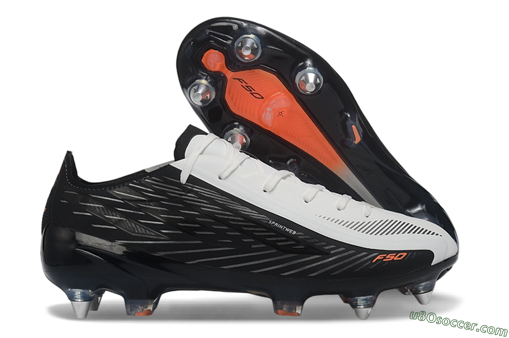 Adidas F50 Hyperfast Elite SG Soft Ground Soccer Cleats - White/Core Black/Solar Red 1