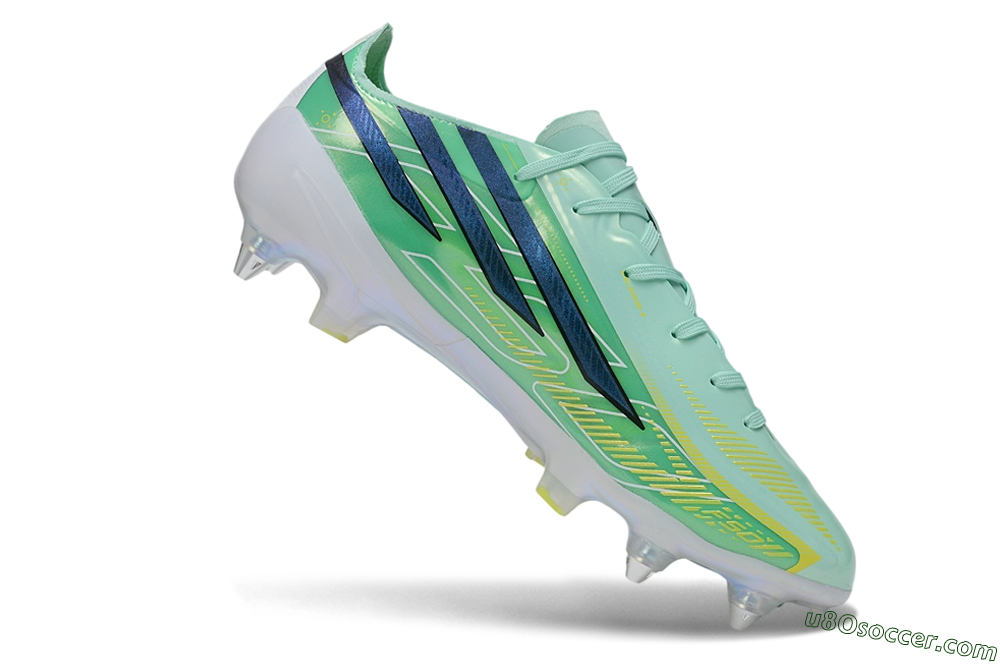 Adidas F50 Hyperfast Elite SG Soft Ground Soccer Cleats - Green/Mint Rush/Dark Blue 4