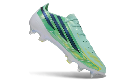 Adidas F50 Hyperfast Elite SG Soft Ground Soccer Cleats - Green/Mint Rush/Dark Blue