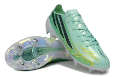 Adidas F50 Hyperfast Elite SG Soft Ground Soccer Cleats - Green/Mint Rush/Dark Blue