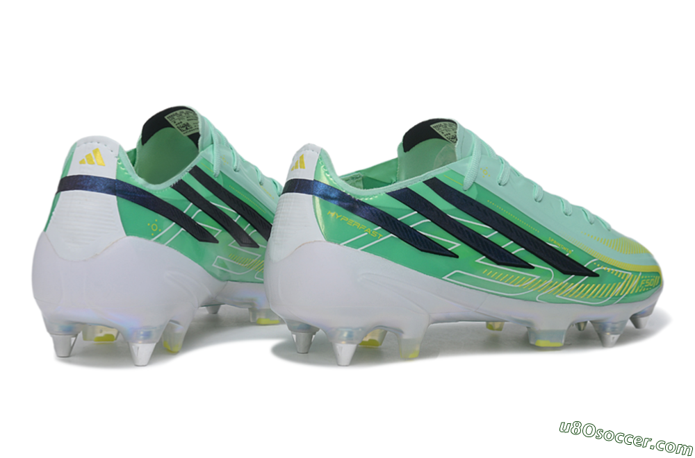 Adidas F50 Hyperfast Elite SG Soft Ground Soccer Cleats - Green/Mint Rush/Dark Blue 6