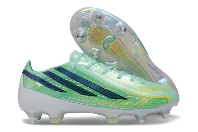 Adidas F50 Hyperfast Elite SG Soft Ground Soccer Cleats - Green/Mint Rush/Dark Blue
