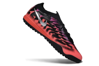 Nike Air Zoom Mercurial Vapor 17 Elite TF Artificial Turf Soccer Shoes - Black/Sunset Crimson/Metallic Silver