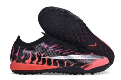 Nike Air Zoom Mercurial Vapor 17 Elite TF Artificial Turf Soccer Shoes - Black/Sunset Crimson/Metallic Silver