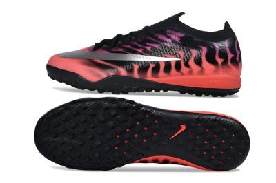 Nike Air Zoom Mercurial Vapor 17 Elite TF Artificial Turf Soccer Shoes - Black/Sunset Crimson/Metallic Silver