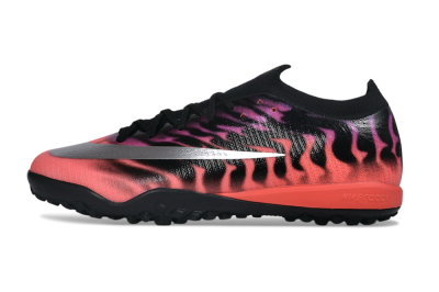 Nike Air Zoom Mercurial Vapor 17 Elite TF Artificial Turf Soccer Shoes - Black/Sunset Crimson/Metallic Silver