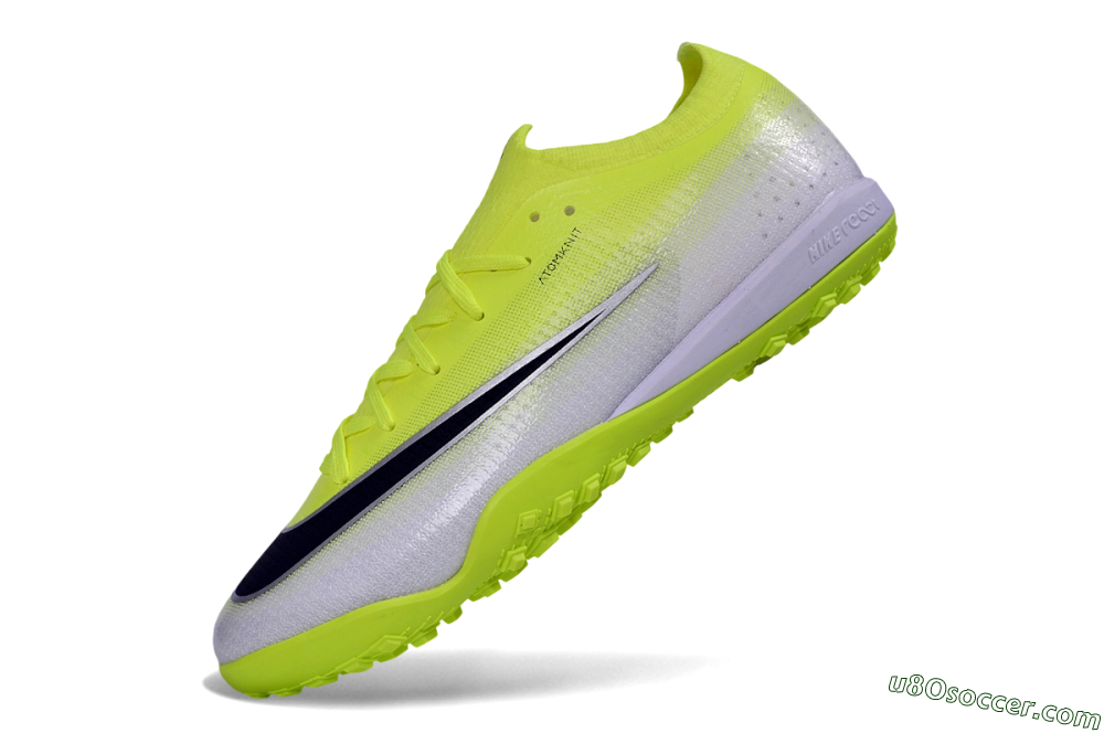 Nike Air Zoom Mercurial Vapor 17 Elite TF Artificial Turf Soccer Shoes - Yellow/Volt/Metallic Silver 5
