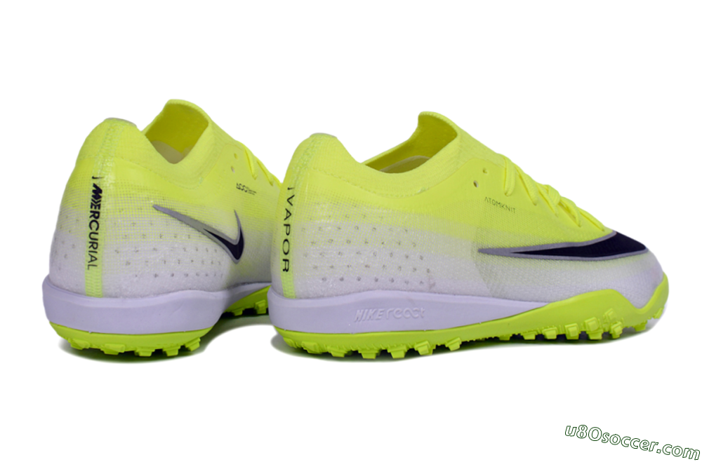 Nike Air Zoom Mercurial Vapor 17 Elite TF Artificial Turf Soccer Shoes - Yellow/Volt/Metallic Silver 6
