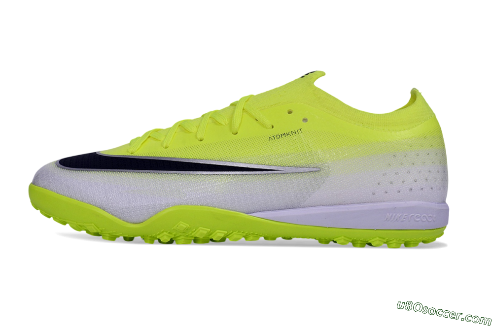 Nike Air Zoom Mercurial Vapor 17 Elite TF Artificial Turf Soccer Shoes - Yellow/Volt/Metallic Silver 2