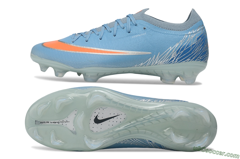 Nike Air Zoom Mercurial Vapor 17 Elite FG Firm Ground Soccer Cleats - Blue/Baltic Blue/Total Orange 0